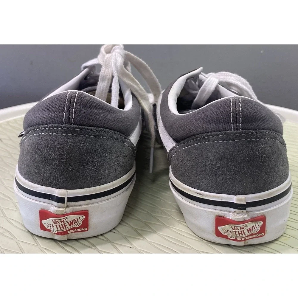 Vans Old Skool Pewter Grey Pop Cush‎ Shoes Skateboard Sneakers Men 8.5/Women 10
